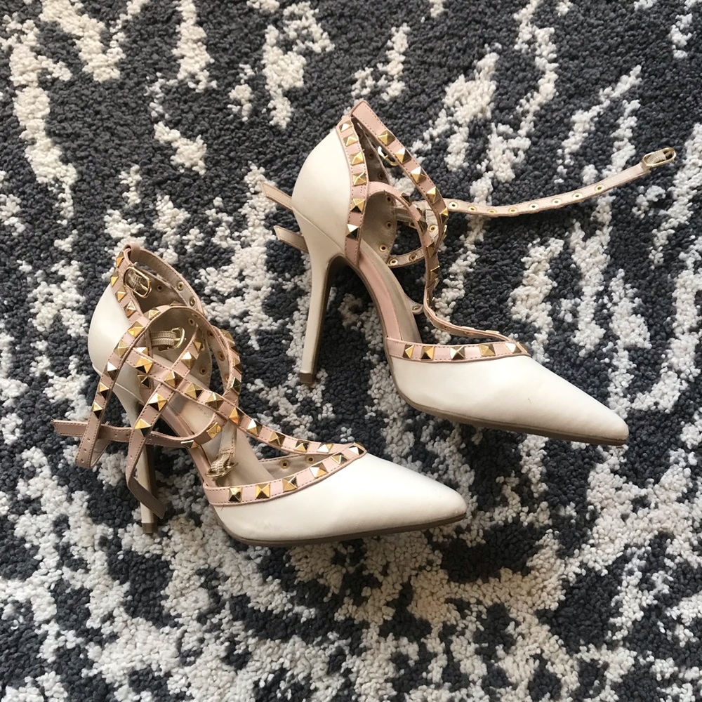 Stud pointed heels